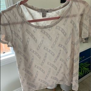 Forever 21 Shinny T Shirt Blouse